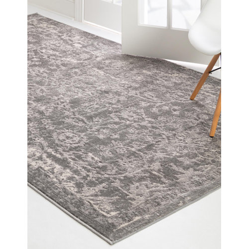 Williston Hidekazu Floral Gray Area Rug & Reviews Wayfair